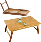 Massiivpuidust Jaapani stiilis madal kohvilaud elutuppa magamistuppa Fashion Computer Desk koos kokkupandava r&otilde;du disainiga, puidu v&auml;rvi (80x50x35cm)