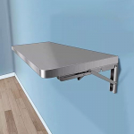 Wandmontierter Edelstahltisch, klappbarer Arbeitstisch, platzsparender Computertisch f&uuml;r Studio, Schlafzimmer, Badezimmer, Balkon (120 x 40 cm)