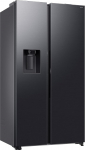 Samsung RS80F64KEFEF Side-by-Side Fridge-Freezer, AI Fridge Freezer, 178.4 cm, 634 L, Ice/Water Dispenser with Fixed Water Connection, AI Voice Control & Energy Mode, Black Steel