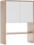 NERJA Cabinet Attachment for Washing Machine Cabinet, Artisan Oak Look / White, Countertop Cabinet for Additional Storage Space in the Bathroom and Laundry Room, 75 x 103 x 32 cm (W x H x D)