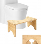 Kokkupandav WC-&otilde;&otilde;nsus, 17 cm bambusest WC-&otilde;&otilde;nsus, k&uuml;kitus t&auml;iskasvanutele, poti astmelaua libisemisvastaste ribadega