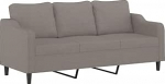Kangmusi 3-Sitzer-Sofa Taupe 180 cm Stoff,359374