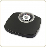 LITTLE BALANCE 8400 Comfort 180 Mechanical Personal Scales 180 kg / 1 kg with Large Display Compact Format Black and Chrome