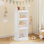 LUE BONA garderoobikapp lastetoas valge p&ouml;&ouml;rleva alusega garderoobikapp koos peegliga v&auml;ike magamistoas ja lastetoas valge moodne disain 36 x 30 x 109 cm