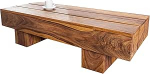 invicta INTERIOR Solid Design kohvilaud Bolt Sheesham 100 cm puidust laud K&uuml;ljelaud