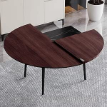 Suur &uuml;mmargune laua pikendus t&auml;ispuidust 119cm x 178cm l&auml;bim&otilde;&otilde;duga p&auml;hkelpuu klapipuu jaladeta