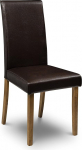 Julian Bowen Hudson Dining Chairs, Set of 2, Brown