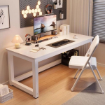 Moderner industrieller Computertisch f&uuml;r Heimb&uuml;ro, lihtsa metall- ja puidudisainiga, perfekt f&uuml;r Laptop, Arbeitszimmer, Heimb&uuml;ro und Kinderzimmerm&ouml;bel.