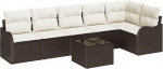 Gartensofa-Set mit Speicher 7 tk Grau Poly-Rattan Gartenm&ouml;bel Model3354397
