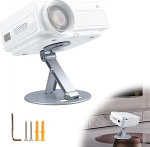 Lauaprojektori statiiv, mini projektori laekapealne kinnitus 180&deg; reguleeritava kolmnurkse stabiilsusega, kokkupandav projektsioonihoidik 1/4" kruviga enamiku projektorite jaoks