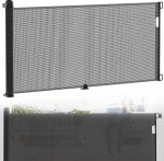 HENGMEI Ukse turvav&auml;rav Roller Blind Stair Safety Gate pikendatav 0-300 cm Stair Safety Blind Dog Barriers sisset&otilde;mmatav uksev&auml;rav Koera uks beebidele ja lemmikloomadele (must)