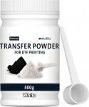 LCL DTF Powder Transfer Powder White 500g/17.6oz Digital Transfer Adhesive Powder for All Fabrics DTF Printing, DTF Pretreated Transfer Powder for All Fabrics, DTF eelt&ouml;&ouml;deldud &uuml;lekandepulber k&otilde;ikidele kangastele.