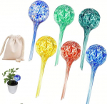 6 kastmispallide pakett, klaasist automaatne taimede kastmispall, doseeritud taimede ja lillede kastmine, isetoitvad taimelambid, kastmisseadme isetoitmiss&uuml;steem