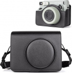 HIYQIN kaitsev nahkkott, mis &uuml;hildub Fujifilm Instax Wide 400 kiirkaameraga, Wide 400 kaamerakott koos &otilde;larihmaga, klassikaline must, Wide 400 nahkkott