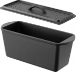 Navaris malmist leivavorm kaanega - 34 cm - eelsoojendatud - &uuml;htlane soojuse jaotumine t&auml;iusliku leiva jaoks - ristk&uuml;likukujuline k&uuml;psetusvorm - leivak&uuml;psetamise tarvikud - leivapannud