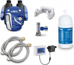 Neues Wasser Group | Alumine veefilter: Brita filtripea, Brita Filter P1000, filtrivahetuse indikaator (Digiflow Water Clock), painduv voolik, nurkventiili adapter.