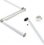 V&auml;ntvars 120 cm venitatud pikkusega tihvtidele l&auml;bim&otilde;&otilde;duga 12 mm Valge