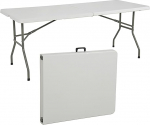 GARDENIA Transport, PIC NIC, Events for the Garden, Perfect for Camping, Buffet, Kitchen | Coffee Tables with Handle, Space Saving Folding Table (180 x 70 x 74), White, 180 x 70 x 74 cm