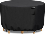 RICHIE &uuml;mmargused aiakatted ventilatsiooniavadega, 600D Oxfordi kangas, 190 x 80 cm, &uuml;mmargune terrassikomplekt, lauakate, aiam&ouml;&ouml;blikomplekti kate, veekindel, tuulekindel, UV-vastane, must