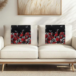 Jndtueit Schonbezug f&uuml;r Sessel, M&ouml;belschutz f&uuml;r Haustiere, rutschfest, f&uuml;r Sofa, Kopfst&uuml;tze, Armbezug, 2 St&uuml;ck, Rot / Schwarz