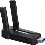 MMOBIEL WiFi 7 WiFi Stick BE6500 - Tri-Band (6/5/2.4GHz) 6452 Mbps WiFi Stick USB 3.0 ja v&auml;lisantenniga, WPA3, 4K QAM, Plug & Play - Windows 11/10/Mac/Linux lauaarvutile ja s&uuml;learvutile.
