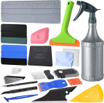 FOSHIO autovin&uuml;&uuml;l t&ouml;&ouml;riistakomplekt autokile pigistamise komplekt toonimiskile, autokile, pihustuspudel ja puhastuslapp, kaabits, vildist pigistaja, pigistaja, l&otilde;iketera, silikoonist aknapesu