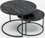 Tubibu Skagen kohvilaud 2-st komplektist 2-st komplektist 2-st komplektist Lauad elutuppa Esikusse Valmistatud metallist ja puitlaastplaadist Elutoalaud K&otilde;rvallaudade komplekt Modernsed kohvilaudad elutuppa