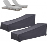 F&J Outdoors Sun Lounger Cover Veekindel kaitsekatted aia lamamistoolidele Rannas basseini terrassitooli kaitsja Hotel Sun Lounger Tarpaulin aiam&ouml;&ouml;bel Veekindel kaitsev kate Pack of 2 168 x