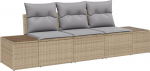 3-osaline aia diivan komplekt koos pehmendusega Beige Poly Rattan Garden Lounge Model3355589