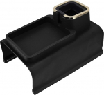 Couch Drink Holder, Sofa Armrest Tray, Silicone Anti-Spill and Non-Slip Sofa Drink Holder for Remote Control, Snacks, Mobile Phone, Earphones, Gift for Mum, Dad, Grandma or Grandpa, Black