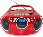 Karcher RR 5042-R Kaasaskantav CD-raadio/Boombox CD-m&auml;ngija ja kassetim&auml;ngijaga (FM, patarei/peatoitega, Aux-in) Punane