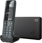 Gigaset Comfort 520HX & Box100 - Elegantne juhtmeta DECT-telefon - tipptasemel helikvaliteet - k&auml;ed-vabad funktsioon - baas toetab kuni 6 telefonitoru - analoog telefoni&uuml;hendusele, Titanium Black