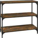 vidaXL Bookcase, Bookcase with Lots of Storage Space, Standing Shelf for Living Room, Office, Storage Shelf, Industrial Style, Smoked Oak Wood Material Steel