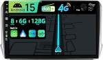 Sisseehitatud 4G LTE & DAB, Android 15 autoraadio Peugeot 208/2008 (2012-2018), 6G+128G, CarPlay Android auto, kaamera + MIC, roolijuhtimine, kahesageduslik WiFi, QLED 10,1-tolline, 8-tuumaline.