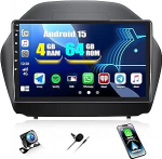 4G + 64G CAMECHO Android 13 autoraadio koos navigatsiooniga Traadita Carplay Hyundai IX35 2010-2015, Double DIN raadio 10-tollise puuteekraaniga FM/RDS Bluetooth 5.0/DSP/32EQ Mirror Link + tagurdamine