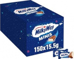 Milky Way Minis &scaron;okolaaditahvel, &scaron;okolaadi suurpakend, lahtine piimakreem, 150 x 15,5 g, 2,3 kg