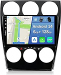 [6GB + 128GB] Android 12 autoraadio Mazda 6 Atenza (2002-2008) [Integreeritud CarPlay/Android Car/DSP/GPS]-9-tolline IPS 2.5D kaamera + MIC-DAB/peeglilink/Bluetooth 5.0/360 kaamera/rooliratas