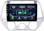 SXAUTO &brvbar;8G+256G &brvbar; Android 12 IPS autoraadio Hyundai I20 (2012-2014) jaoks - Sisseehitatud Carplay/Android Car/DSP - LED-kaamera + MIC - DAB roolijuhtimiss&uuml;steem Fast Boot 360-CAM WiFi AHD - 2 DIN 9-tolline