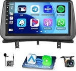 Roinvou 8 Core 4+64G autoraadio Renault Clio 3 2008-2014 Android 15 koos Carplay Android Car 9-tollise puuteekraaniga raadio koos GPS Bluetooth WiFi FM/RDS 32EQ DSP 59UI SWC tagantvaate kaameraga
