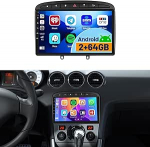 2+64G Androidi autoraadio Peugeot 308/408 2007-2015 juhtmevaba Carpaly & Android Car, 9-tolline IPS puuteekraaniga raadio koos Bluetooth/GPS/Reversioonikaamera/FM/WiFi/SWC/26UIga