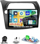 4+64G Android 15 autoraadio Honda Civic 2006-2011 juhtmevaba Carplay Android Car Roinvou, 9-tolline autoraadio Incell puuteekraaniga GPS-navigatsiooniga Bluetooth EQ WiFi RDS FM SWC MIC tagurdamine
