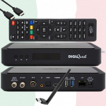 TiVuSat Card 4K UHD + DIGIQuest Q90 Combo Receiver 4K H.265 S2+T2 HEVC Set-Top Box, sertifitseeritud TiVuSat vastuv&otilde;tja koos kaardiga (ei ole aktiveeritud), meediapleier, WebRadio, 150 Mbit WiFi, EasyMouse HDMI