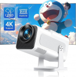 Mini projektori 4K tugi, 【Auto Keystone】 Full HD 1080P projektor kodukino TOPTRO projektor V&auml;ike kaasaskantav LED videoprojektor 22000 luumenit 270&deg; p&ouml;&ouml;rlemisega, WiFi6, Bluetooth, zoomiga