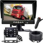 4 Pin 7-tolline tagumise vaate monitor veekindel &ouml;ise n&auml;gemise kaamera HD parkimiss&uuml;steem 12V-24V veoauto haagissuvilate ja haagissuvilate jaoks 49ft kaabliga tagurpidi