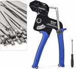 iCrimp WCT322 &Uuml;he k&auml;ega t&ouml;&ouml;tav roostevabast terasest kaablisideme p&uuml;stoli komplekt, metallist kaablisideme p&uuml;stol kinnitamiseks ja l&otilde;ikamiseks, kuni 12 mm kaablisideme t&ouml;&ouml;riist koos c/w 100 tk roostevabast terasest kaablisidemetega