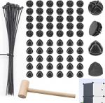 Keadic 91 x must traatv&otilde;rk kuubik&uuml;hendused plastist koos nailonist kaablikinnitustega ja vasaraga Raske &uuml;mmargune t&otilde;stetud jalgade &uuml;hendused Modulaarne ladustamise kontor magamistuba