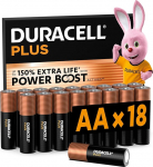 Duracell Plus AA Mignon leelispatareid, 1,5 V LR6 MN1500, 18 kaupa [Amazon Exclusive]