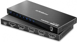 HDMI Splitter 1 in 4 Out 4K 60Hz 4:4:4, AVIDGRAM HDMI Splitter 4 Port koopia, Downscaler, auto Dual Identical Display Support 1080p 120Hz HDMI2.0 HDCP 2.2 HDR10 18Gbps 3D