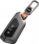 HIBEYO Autov&otilde;tme &uuml;mbris sobib VW Golf 8 Mk8 Multivan T7 nahast v&otilde;tmekaane kaitsekate sobib Skoda Octavia Enyaq Seat Leon MK 4 Cupra v&otilde;tmehoidja v&otilde;tmehoidja kaugjuhtimispuldi pruuniks