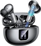 Kabelloosne k&otilde;rvaklapp, Bluetooth 5.4 mit HiFi-Stereo-Sound, Ger&auml;uschunterdr&uuml;ckung, Transparenz, 36H In-Ear, wasserdicht, IP7, LED-Display, Schnellladung USB-C for iOS Android